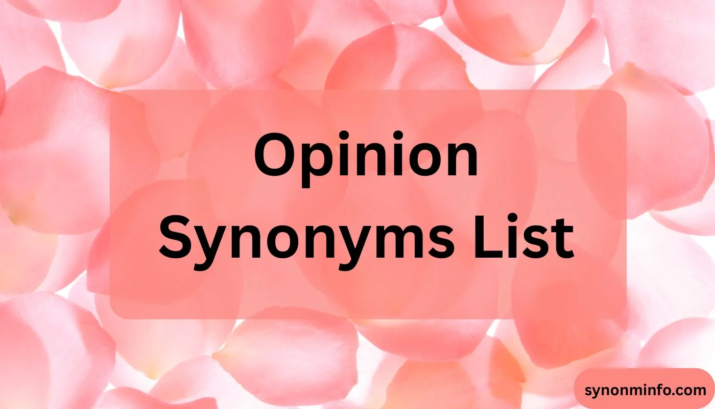 Opinion Synonyms List