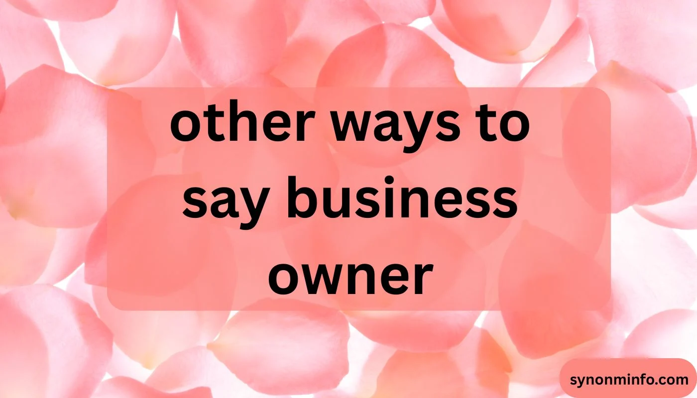 other ways to say business owner