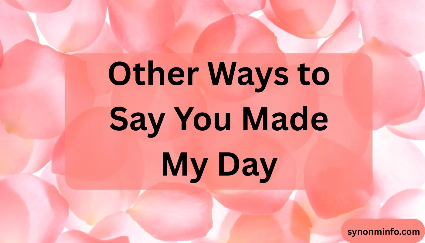 Other Ways to Say You Made My Day