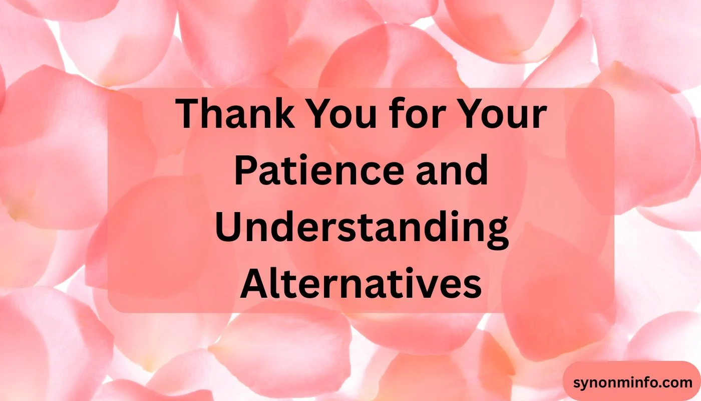 Thank You for Your Patience and Understanding Alternatives
